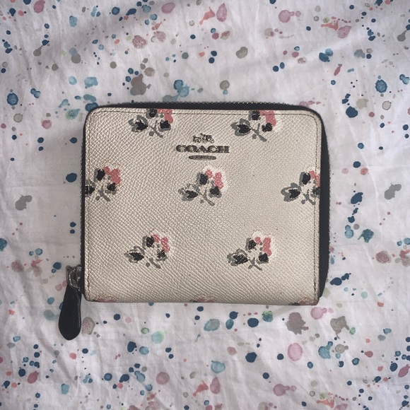 Coach Handbags - Coach- Cream Floral Wallet